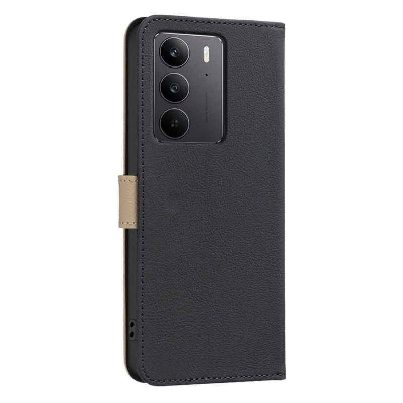 Δερματινη Θηκη Realme C75 Λουλουδάτο Μοτίβο Binfen Color