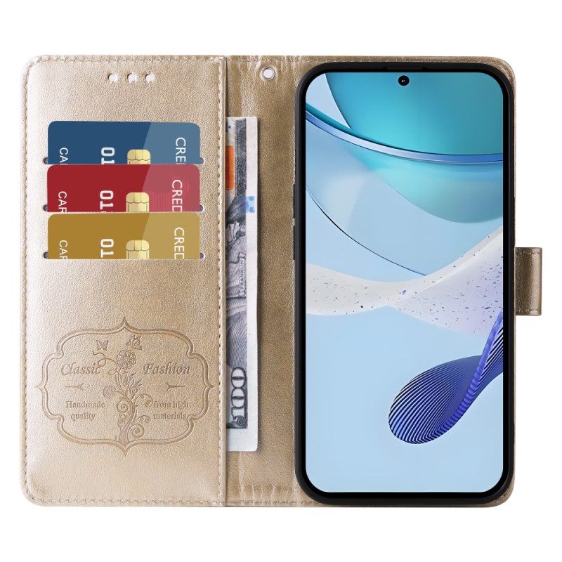 Δερματινη Θηκη Realme C75 Πεταλούδες Και Λουλούδια Σιλικόνης