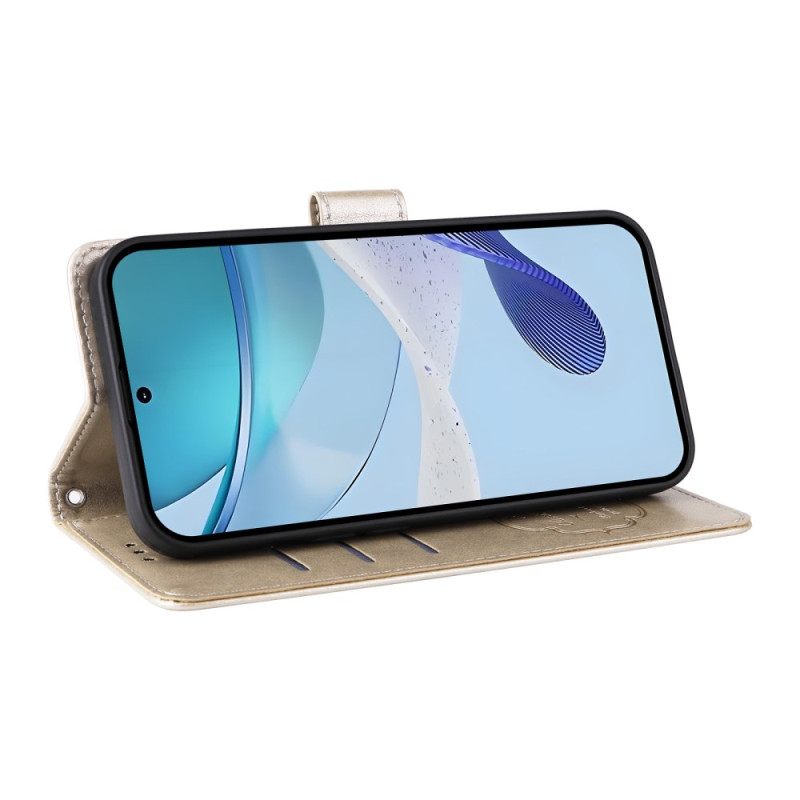 Δερματινη Θηκη Realme C75 Πεταλούδες Και Λουλούδια Σιλικόνης