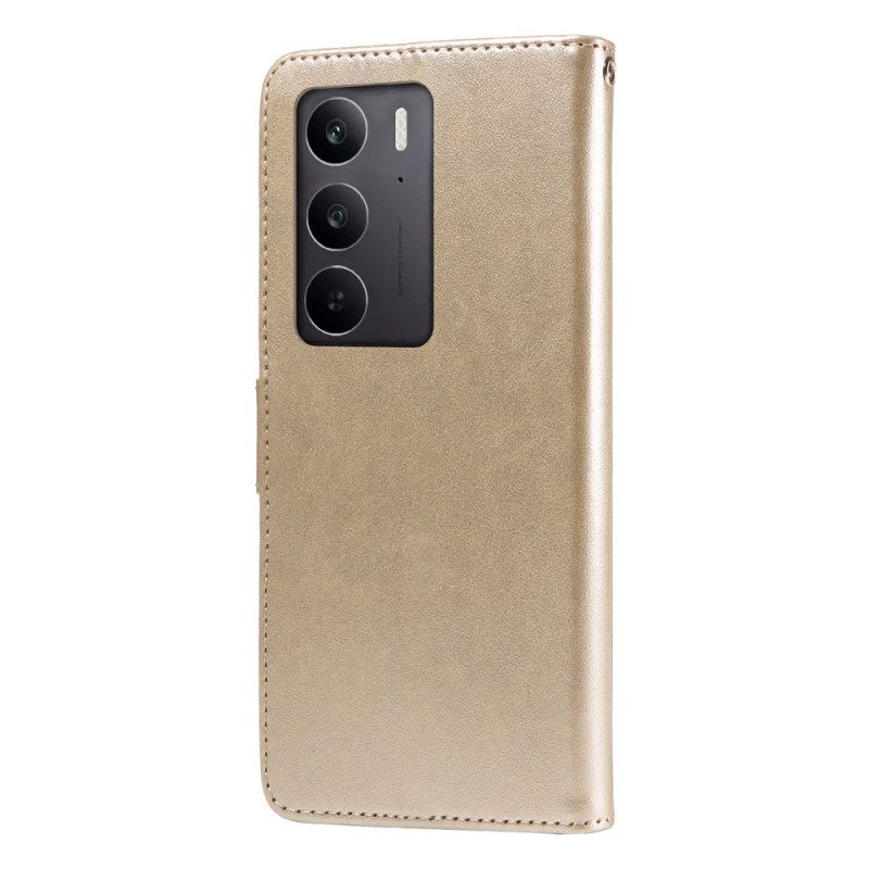 Δερματινη Θηκη Realme C75 Πεταλούδες Και Λουλούδια Σιλικόνης