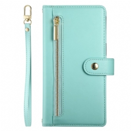 Δερματινη Θηκη Realme C75 Πλήρες Πορτοφόλι Με Λουράκι Και Λουράκι Ώμου