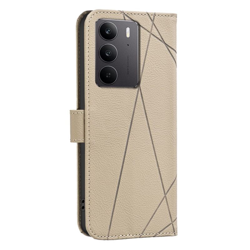Δερματινη Θηκη Realme C75 Ρίγες Binfen Color