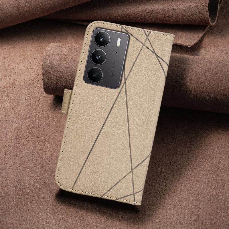 Δερματινη Θηκη Realme C75 Ρίγες Binfen Color