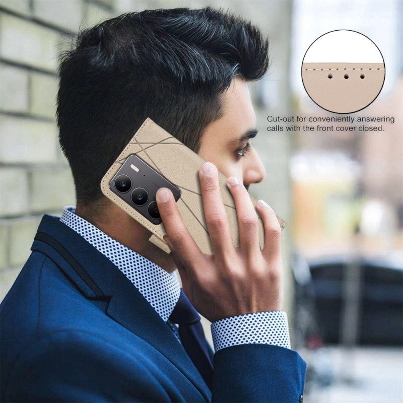 Δερματινη Θηκη Realme C75 Ρίγες Binfen Color