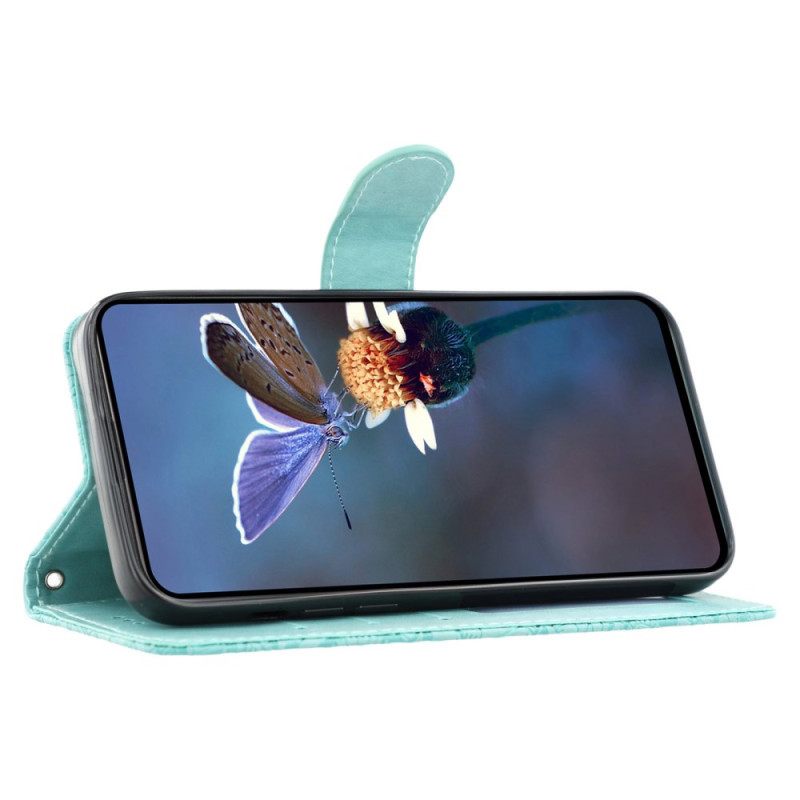 Δερματινη Θηκη Realme C75 Σχέδιο Δαντέλας Με Λουλούδια