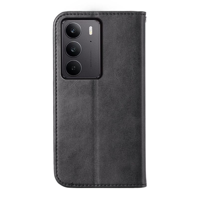 Δερματινη Θηκη Realme C75 Θήκες Κινητών Υφή Δέρματος Μοσχαριού Με Λουράκι