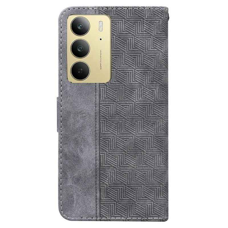 Δερματινη Θηκη Realme C75 Υφαντό Σχέδιο