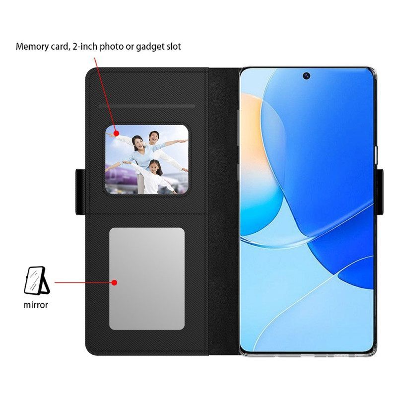Κάλυμμα Huawei P60 Pro Καθρέφτης Και Αφαιρούμενη Κάρτα