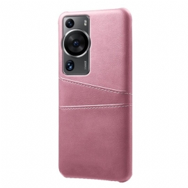θηκη κινητου Huawei P60 Pro Θήκη Κάρτας Δερμάτινων Εφέ