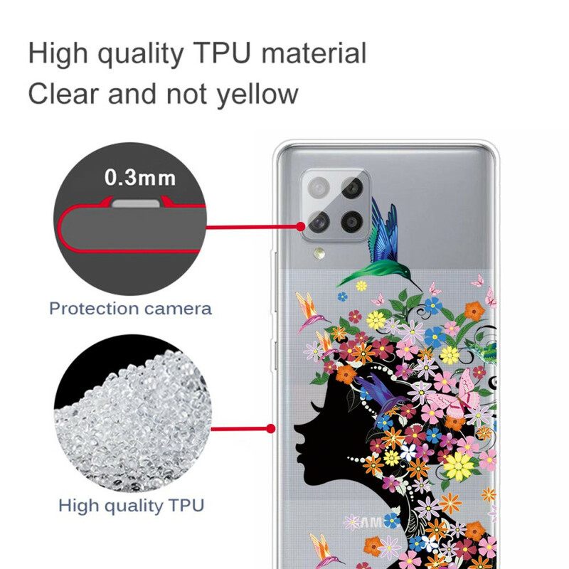 θηκη κινητου Samsung Galaxy A42 5G Όμορφο Κεφάλι Λουλουδιών