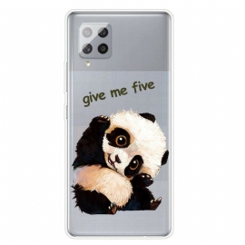 Θήκη Samsung Galaxy A42 5G Διαφανές Panda Δώσε Μου Πέντε