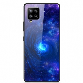 Θήκη Samsung Galaxy A42 5G Γαλαξίας Από Γυαλί Και Σιλικόνη