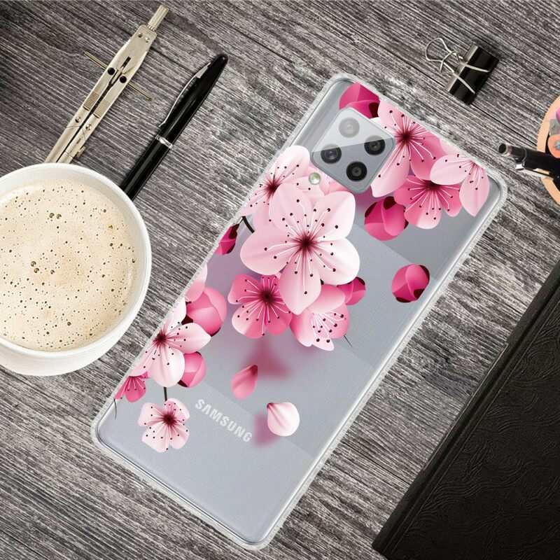 Θήκη Samsung Galaxy A42 5G Μικρά Ροζ Λουλούδια