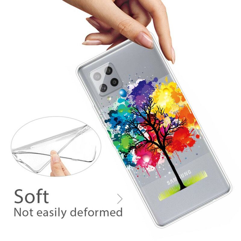 Θήκη Samsung Galaxy A42 5G Χωρίς Ραφή Ακουαρέλα Δέντρο