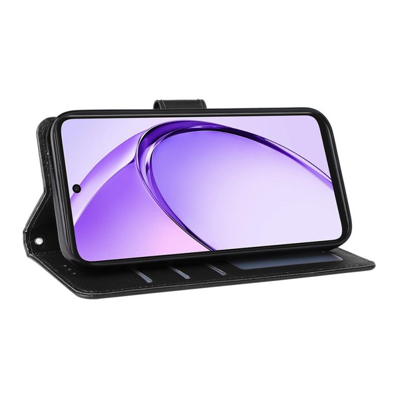 Δερματινη Θηκη Oppo Reno 14 5g Απλό Εφέ Δέρματος Με Λουράκι