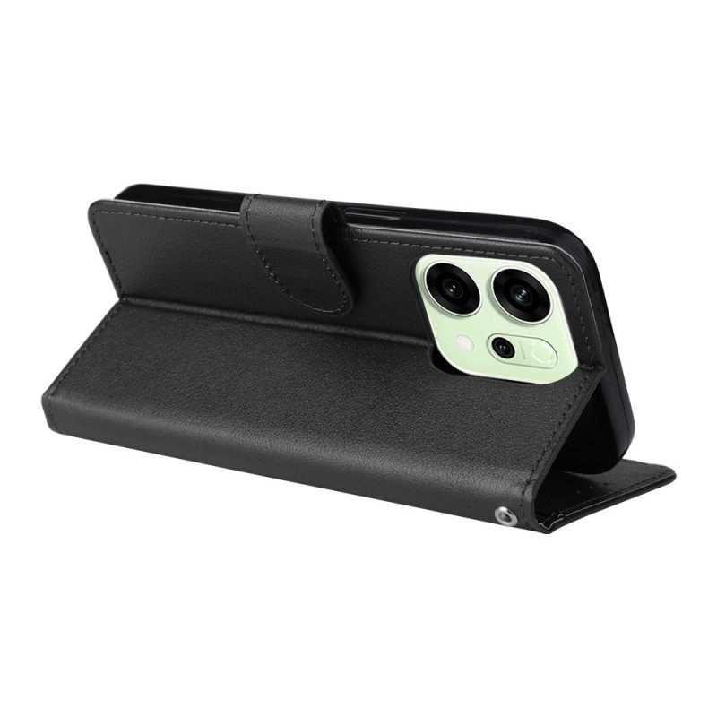 Δερματινη Θηκη Oppo Reno 14 5g Απλό Εφέ Δέρματος Με Λουράκι