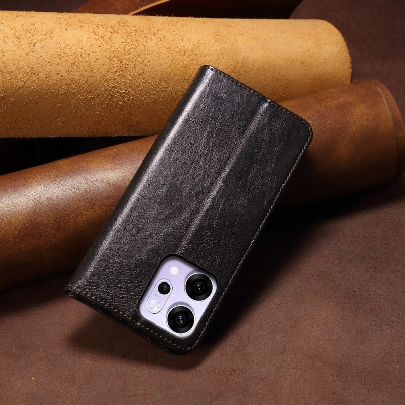 Δερματινη Θηκη Oppo Reno 14 5g Κερωμένο Τεχνητό Δέρμα Σιλικόνης