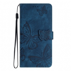 Δερματινη Θηκη Oppo Reno 14 5g Πεταλούδες Με Εφέ Σουέτ