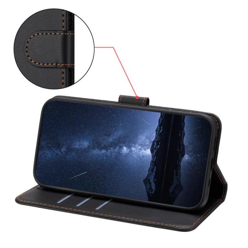 Δερματινη Θηκη Oppo Reno 14 5g Ραφή Σιλικόνης