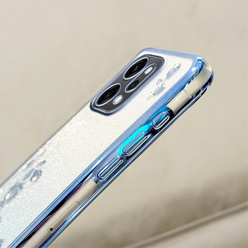 Κάλυμμα Oppo Reno 14 5g Λουλούδια Και Στρας Σιλικόνης