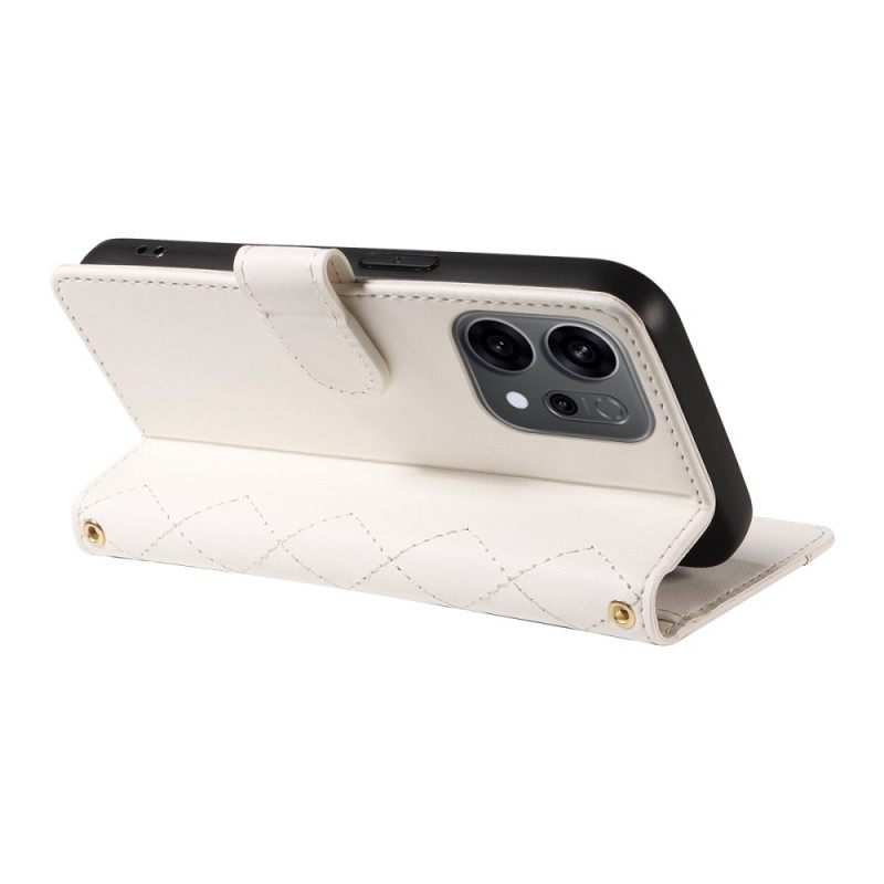 Θηκη Κινητου Oppo Reno 14 5g Καπιτονέ Με Τιράντες Και Τιράντες Ώμου