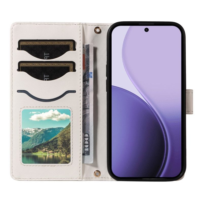 Θηκη Κινητου Oppo Reno 14 5g Καπιτονέ Με Τιράντες Και Τιράντες Ώμου