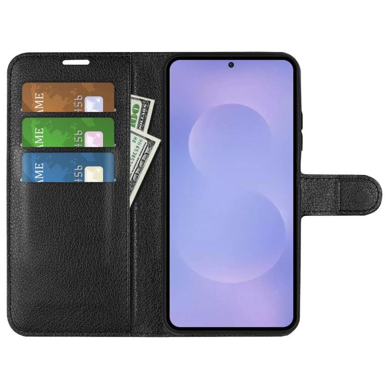 Δερματινη Θηκη Samsung Galaxy S26 Λίτσι Faux Δέρμα Σιλικόνης