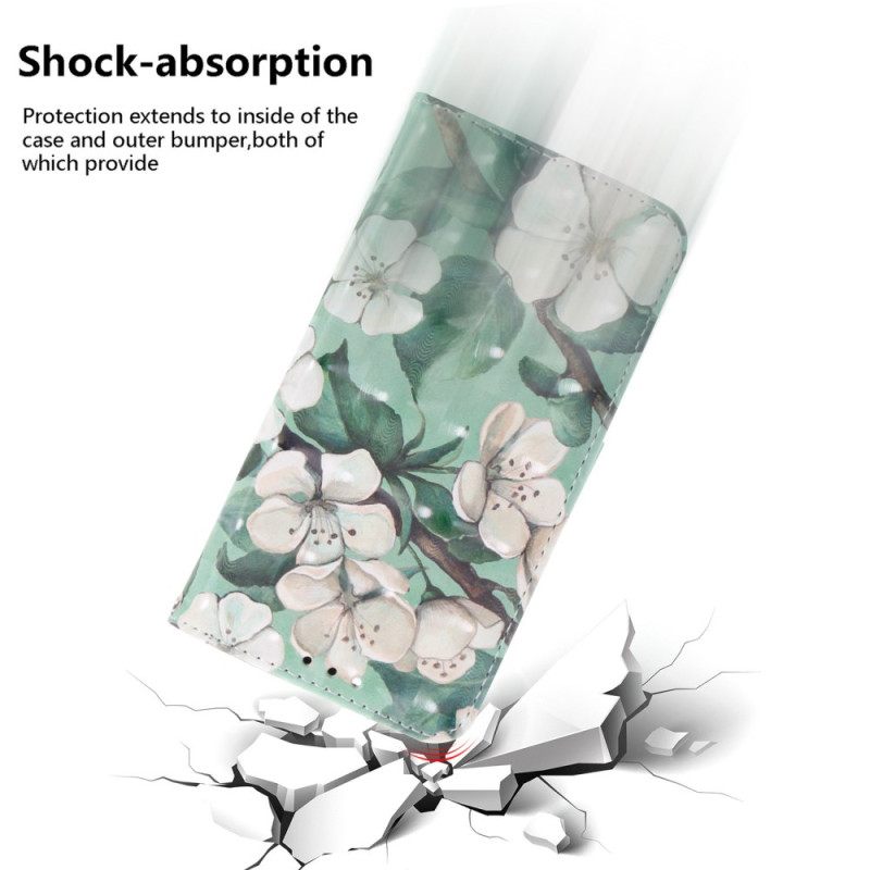 Δερματινη Θηκη Samsung Galaxy S26 Λουλούδια Με Ακουαρέλα