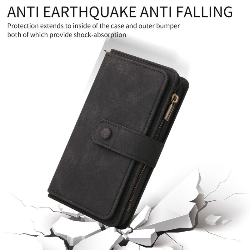 Δερματινη Θηκη Samsung Galaxy S26 Πορτοφόλι Με 15 Υποδοχές Καρτών Και Λουράκι