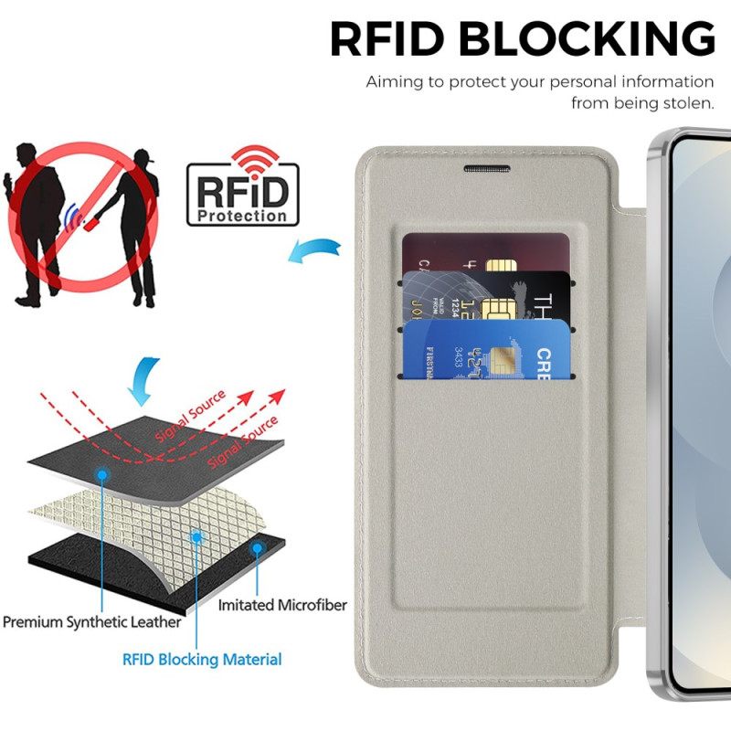 Δερματινη Θηκη Samsung Galaxy S26 Θήκη Κάρτας Rfid Και Επενδεδυμένο Προστατευτικό Φακού Σιλικόνης