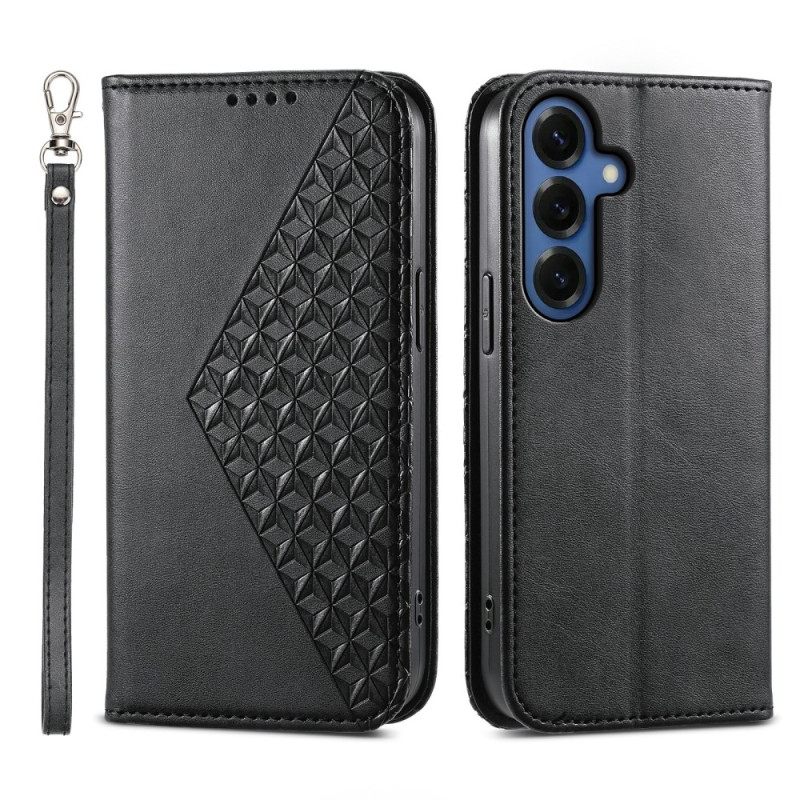 Flip Case Für Samsung Galaxy S26 Geprägte Geometrie