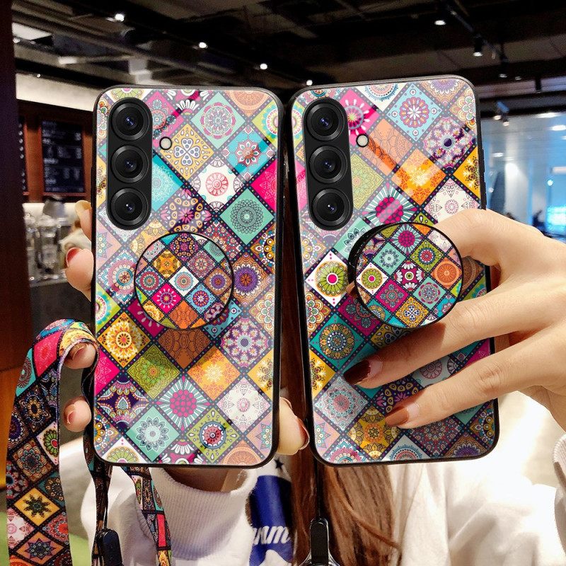 Κάλυμμα Samsung Galaxy S26 Βάση Patchwork Και Λουράκι