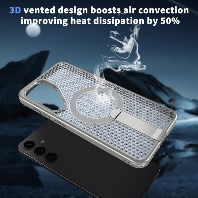 Κάλυμμα Samsung Galaxy S26 Μαγνητική Με Μαγνητική Βάση Και Βάση Πλέγματος Σιλικόνης