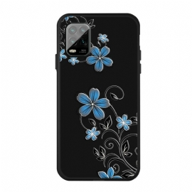 θηκη κινητου Xiaomi Mi 10 Lite Μπλε Λουλούδια