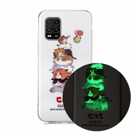 Θήκη Xiaomi Mi 10 Lite Φθορίζουσες Γάτες