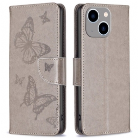 Κάλυμμα iPhone 14 Plus με κορδονι Τυπωμένος Ιμάντας Πεταλούδων