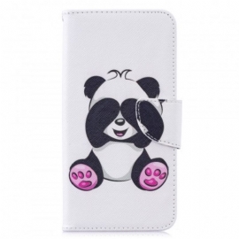δερματινη θηκη Huawei Y7 2019 Panda Fun