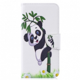 δερματινη θηκη Huawei Y7 2019 Panda On Bamboo