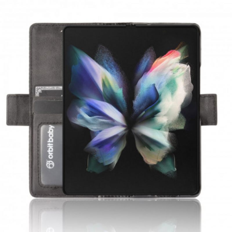 δερματινη θηκη Samsung Galaxy Z Fold 3 5G Στυλιζαρισμένο Δερμάτινο Εφέ