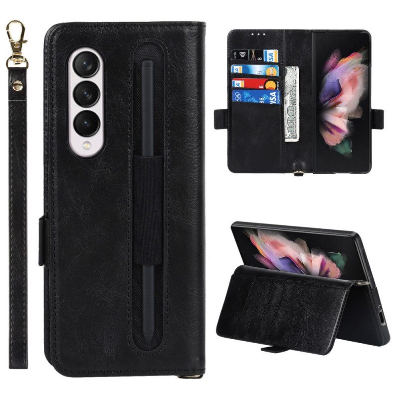 Κάλυμμα Samsung Galaxy Z Fold 3 5G Θήκη Flip Διπλή Θήκη Για Στυλό