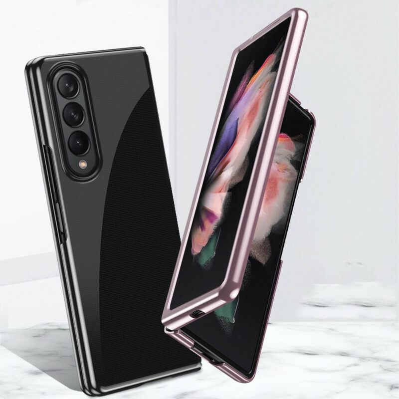 θηκη κινητου Samsung Galaxy Z Fold 3 5G Διαφανείς Άκρες Μεταλλικού Στυλ