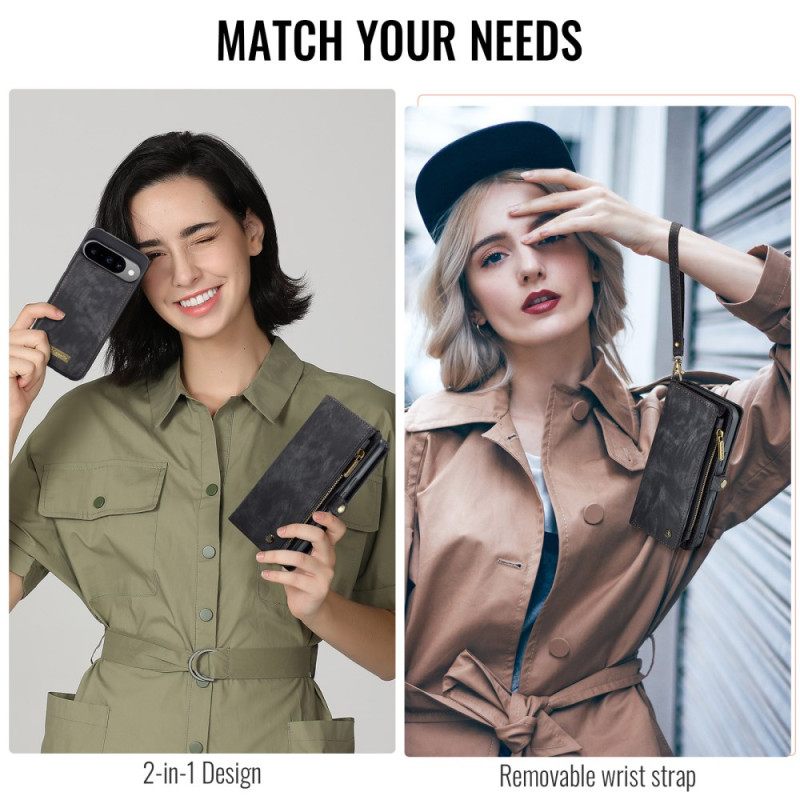 Δερματινη Θηκη Google Pixel 10 / 10 Pro Αποσπώμενη Θήκη Και Λουράκι Καρπού Σιλικόνης