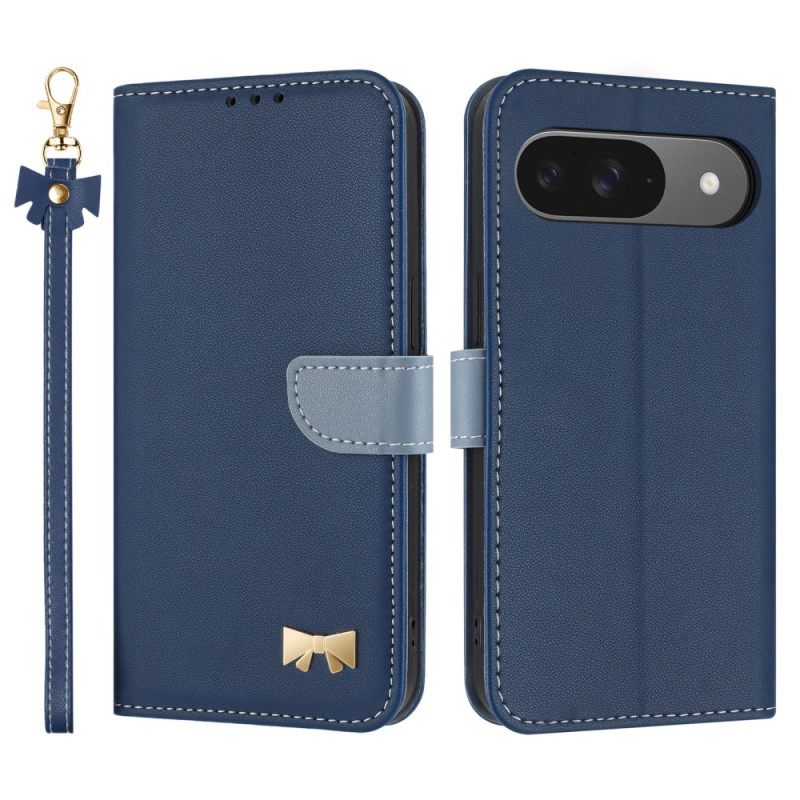 Δερματινη Θηκη Google Pixel 10 / 10 Pro Δίχρωμο Με Κορδόνι