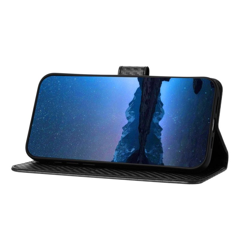 Δερματινη Θηκη Google Pixel 10 / 10 Pro Ίνες Άνθρακα Με Λουράκι Σιλικόνης