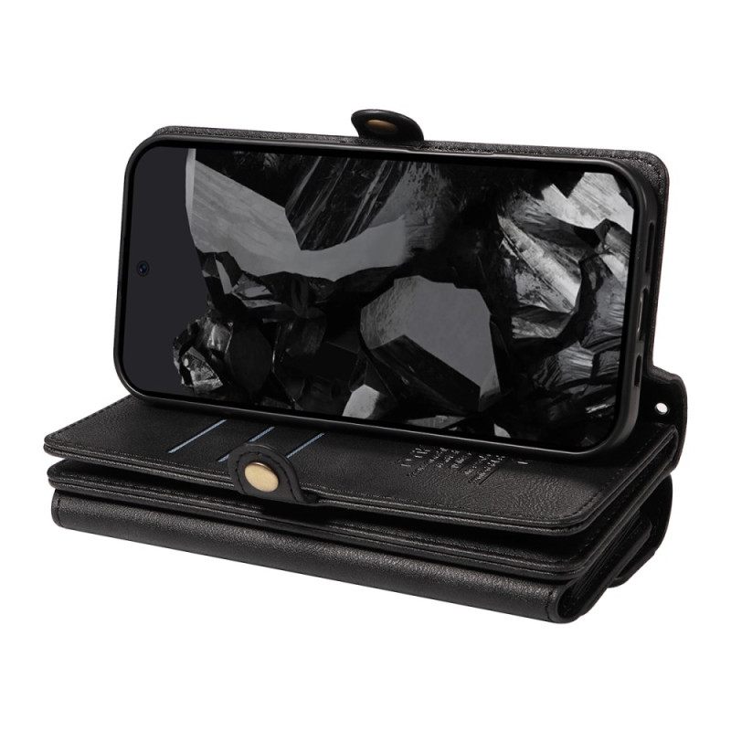 Δερματινη Θηκη Google Pixel 10 / 10 Pro Πορτοφόλι Χιαστί Σιλικόνης