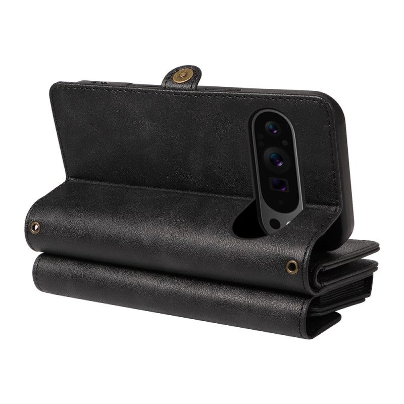 Δερματινη Θηκη Google Pixel 10 / 10 Pro Πορτοφόλι Χιαστί Σιλικόνης