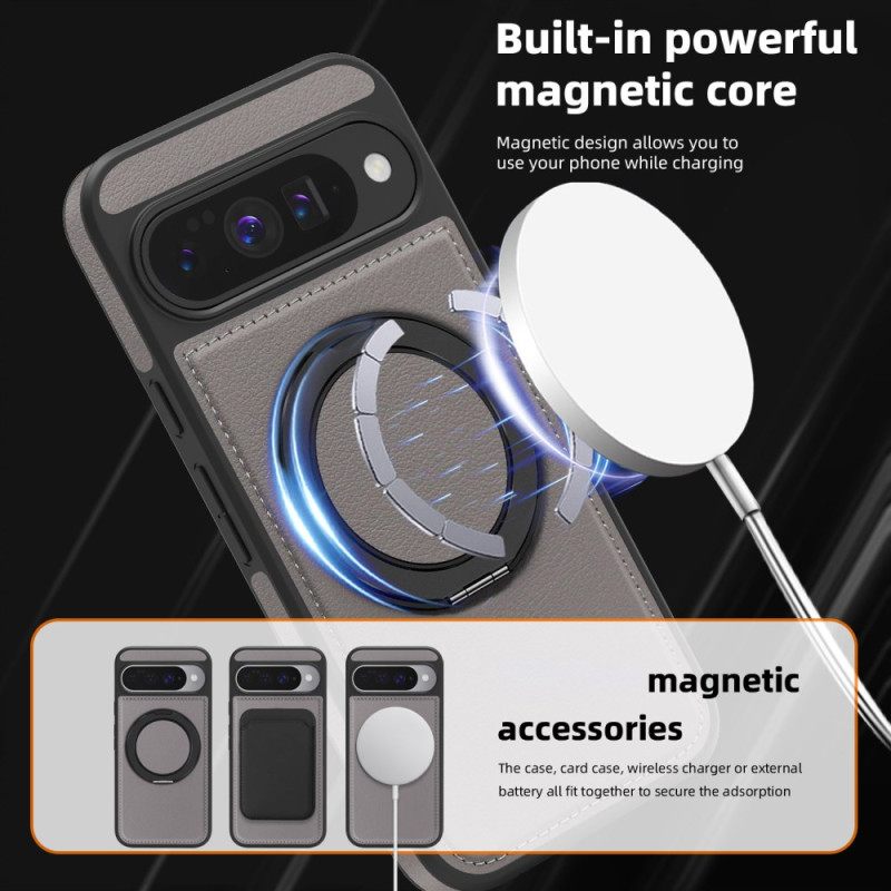 Δερματινη Θηκη Google Pixel 10 / 10 Pro Συμβατή Βάση Δαχτυλιδιών Magsafe Σιλικόνης