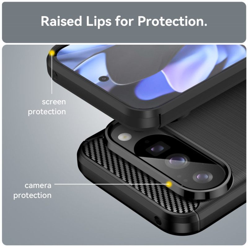 Κάλυμμα Google Pixel 10 / 10 Pro Βουρτσισμένο Ανθρακονήματα