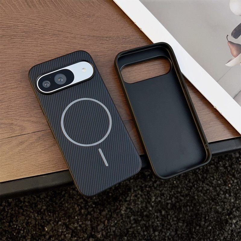 Κάλυμμα Google Pixel 10 / 10 Pro Συμβατή Με Magsafe Υφή Ινών Άνθρακα Σιλικόνης