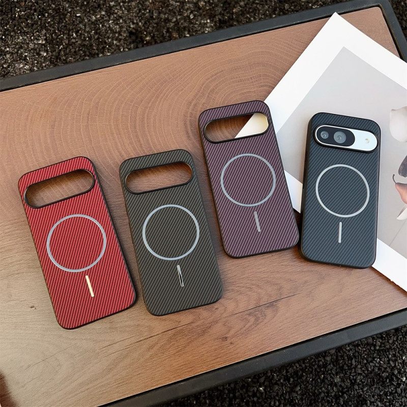 Κάλυμμα Google Pixel 10 / 10 Pro Συμβατή Με Magsafe Υφή Ινών Άνθρακα Σιλικόνης